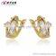 small yellow cubic zirconia cz earring, 14k gold filled earrings