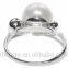 Plated Silver New Design Ladies Finger Ring Cultured for Women Pear Ring Designs