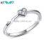 Women Fashion 925 Sterling Silver Heart Wedding Ring Jewelry Size 5 6 7 Gift
