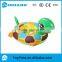 customised pvc inflatable baby swimming ring, animal turtle float swimming ring lounger