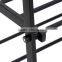 Black Metal Coat Hat Rack 2-tier Garment Drying Rack Clothes Shoe Organizer