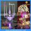Multi Color Chaing Round Bottle Florifiers Party Vase LED Light Base For Resturant Table Center Decoration