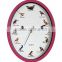 Oval hourly chime musical wall clock
