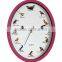 Oval hourly chime musical wall clock