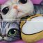 Aimigou plush animal shaped cat face pillows