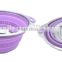 FDA LFGB food grade collapsible silicone and stainless steel colander