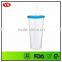 20oz bpa free double wall plastic colorful cup tumbler with screw top lid