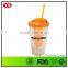 16 oz reusable double wall Plastic Fruit Infuser Water tumbler