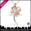 Lucky silver clover pendant, four-leaf clover necklace