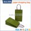 Customized reusable flat bottomsage green paper gift bags