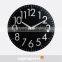 DEHENG mirror numbers glass wall clock