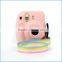 Canvas instax mini camera candy color shoulder straps