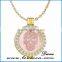 Dubai gold plating fashion jewelry wholesale crystal skull pendant necklace
