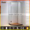 Frameless wall enclosed glass bathroom shower cubicle