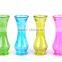 Zibo glasslucky hotsale painted colorful glass vase in abnormal shape home decorative