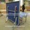 Double folding table tennis table with grey color and metal frame