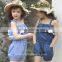 NEW arrival fashionable Braces denim short jumpsuits girls casual jumpsuits