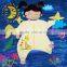 100% cotton anti kicking infant child foot sleeping bag long sleeve without filling yellow style