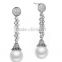 Pearl Earrings Fashion Luxury Dangle CZ Cubic Zirconia Wedding Bridal Earrings for Women