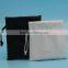 black drawstring leather watch bag with embossing