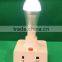 3W portable solar home light with 4400mAh lithium battery for lighting and phone charging
