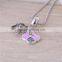 2015 Fine Fashion Women Pendant Gold And Silver Plated Crystal Interlocking Heart Pendant