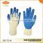 13G Nylon/Polyester Liner, Crinkle Finished orange Latex Coated industrial working Gloves