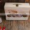 Wooden wine box with handle