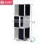 3-Tier Rotating Bookshelf Black and White MDF wood bookcase wooden cube organizer
