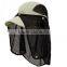 White gauze male mosquitoes in summer bees neck guard covered face fishing hat man sun hat covered face outdoor sun hat