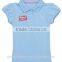Applique short sleeve 95% cotton 5% spandex girls polo shirts