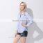 2017 Latest Fashion Lady Long Sleeve Stripe Casual Blouse Design