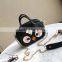 black cute animal handbag girl fashion small bags leather shoulder long strap sling cross body bag