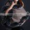 High quality luxurious cable knit cashmere and fox fur trim cape