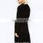 Ladies long coats suede fabric open front black suede leather trench coat wholesale