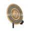 custom zinc alloy antique brass round insert embossed souvenir plate