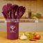 Kitchen Utensils Set 12 Pcs Silicone Non-stick Cooking Utensils Set Beech handle  Kitchenware Set