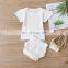 A0156# 2pcs Newborn Kids Baby Girls Clothes Set Short Sleeve T Shirt Tops+ Shorts+Outfits Clothing
