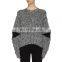 TWOTWINSTYLE Zipper Patchwork Women's Sweater O Neck Lantern Sleeve Pullovers Autumn Kitting