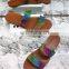 Rainbow Colorful diamond slippers for women fashionable designers shoes for ladies women slides footwear sandals
