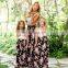 Mother and daughter Long maxi floral printed beach sleeveless vest dress matching clothes dress  (this link for girls,0-6years)