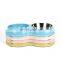 Spot Wholesale Dog Bowl Wheat Straw Slow Food Mothproof Stainless Steel Double Bowl Pet Food Slip Cat Food Basin
