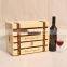 Custom logo and color hinge lid 6 bottle wooden wine box,wine packaging box