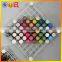 2015 Professional 6 tier clear wall mounted acrylic nail polish display rack/stand COS034