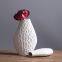 Nordic Style Almond Matte Irregular White Ceramic Artificial Flower Vase Decor For TV Bench