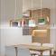Nordic Pendant Light Fixture Metal Wood Restaurant Clear Hanging Light Kitchen Bar Light Chandelier