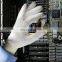 White PU Dipped Super Fit Hand Work Glove With Machine Knitted Polyamide Liner