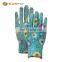 sunnyhope Colorful Printed transparent nitrile coated Women garden gloves