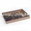 K&B wholesale custom design printed bamboo piece wooden ottoman serving tray