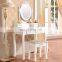 Wood white dressing custom dresser with mirror